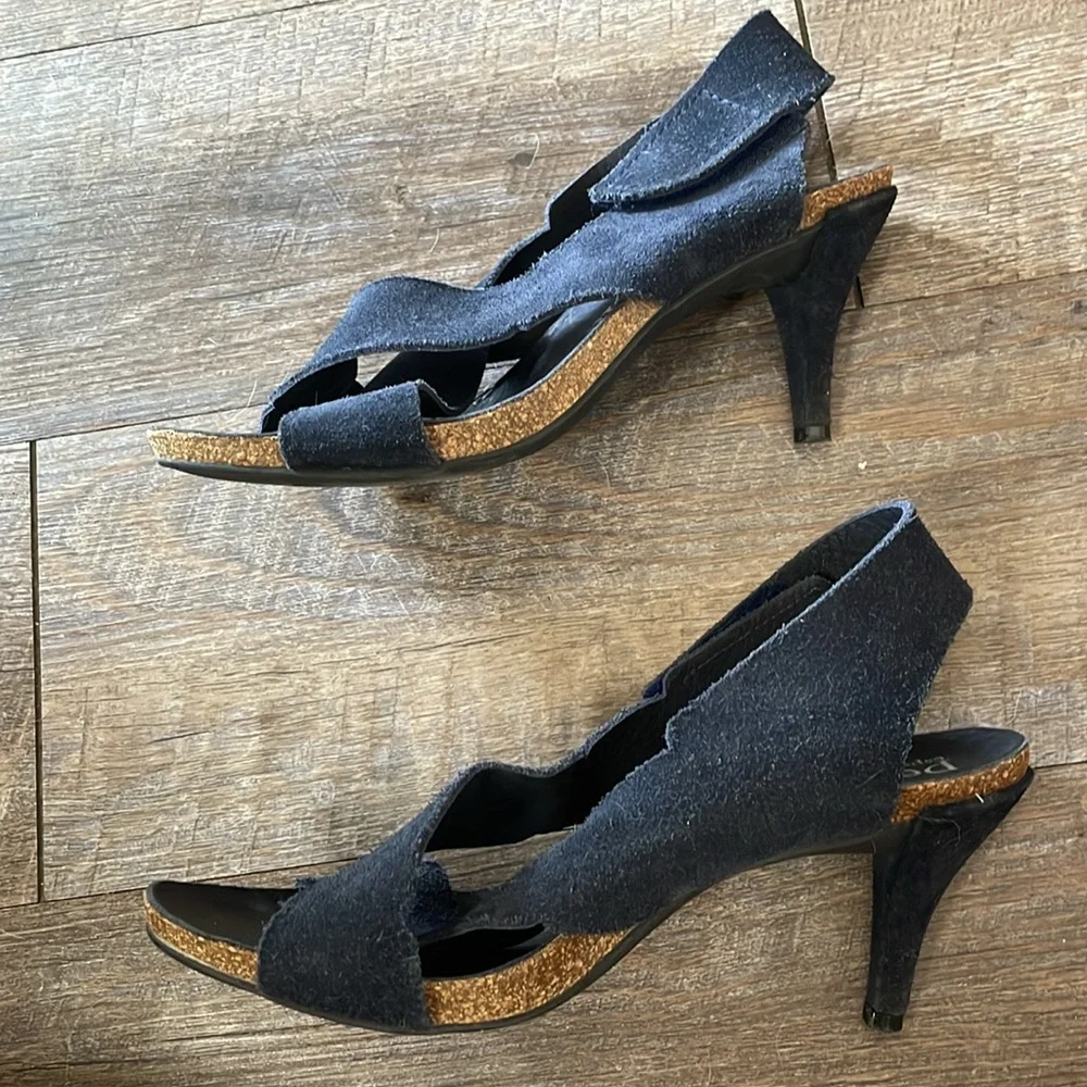 Pedro Garcia suede slingback peep toe Heeled Sandals heels